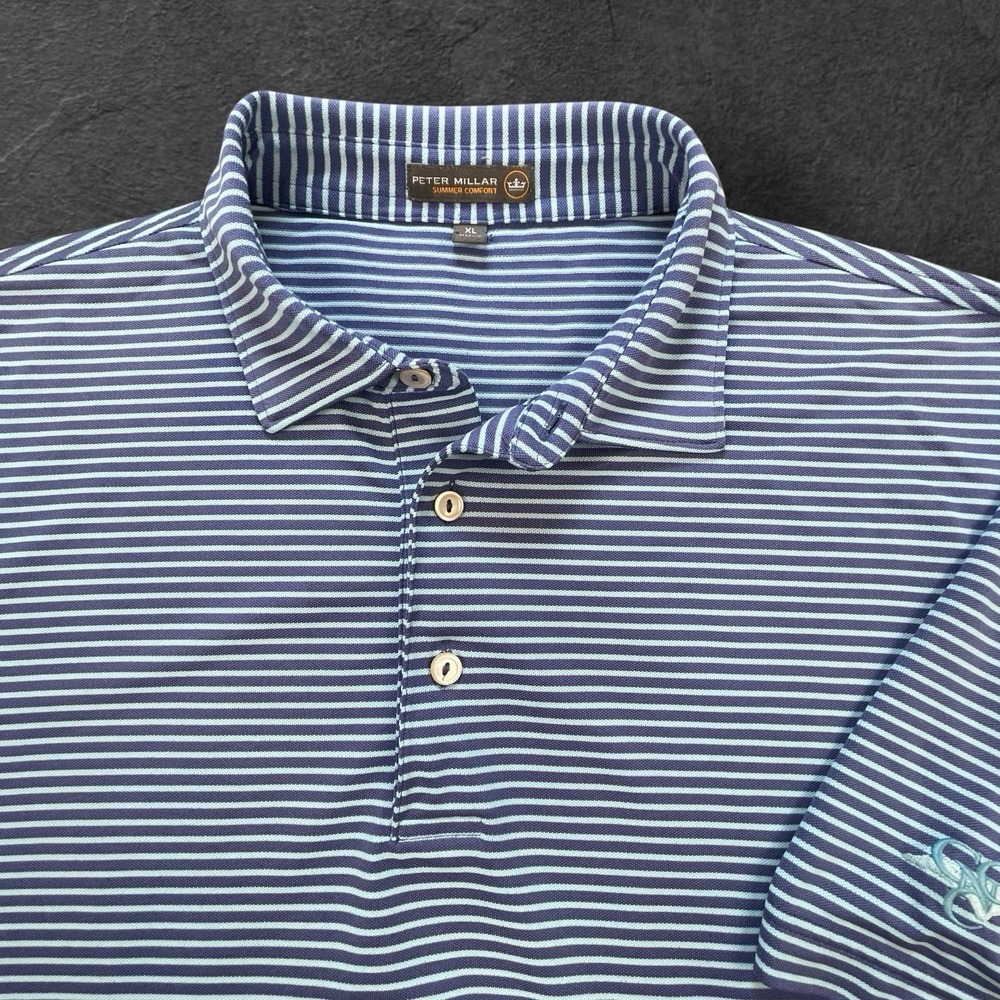 Peter Millar Golf Polo Men's Size XL Chantilly National Country Club Of Virginia